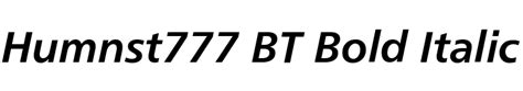 humnst777 font.